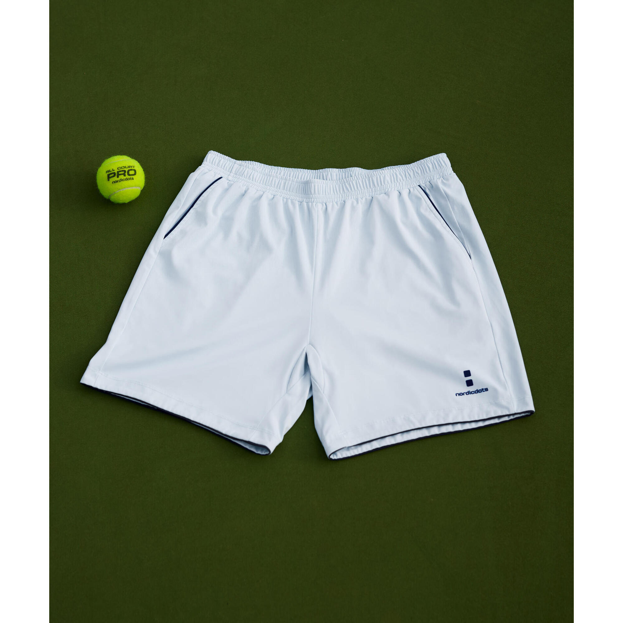 Nordicdots - Short Tennis/padel Pro Flex Homme Blanc - Short - Blanc - Decathlon
