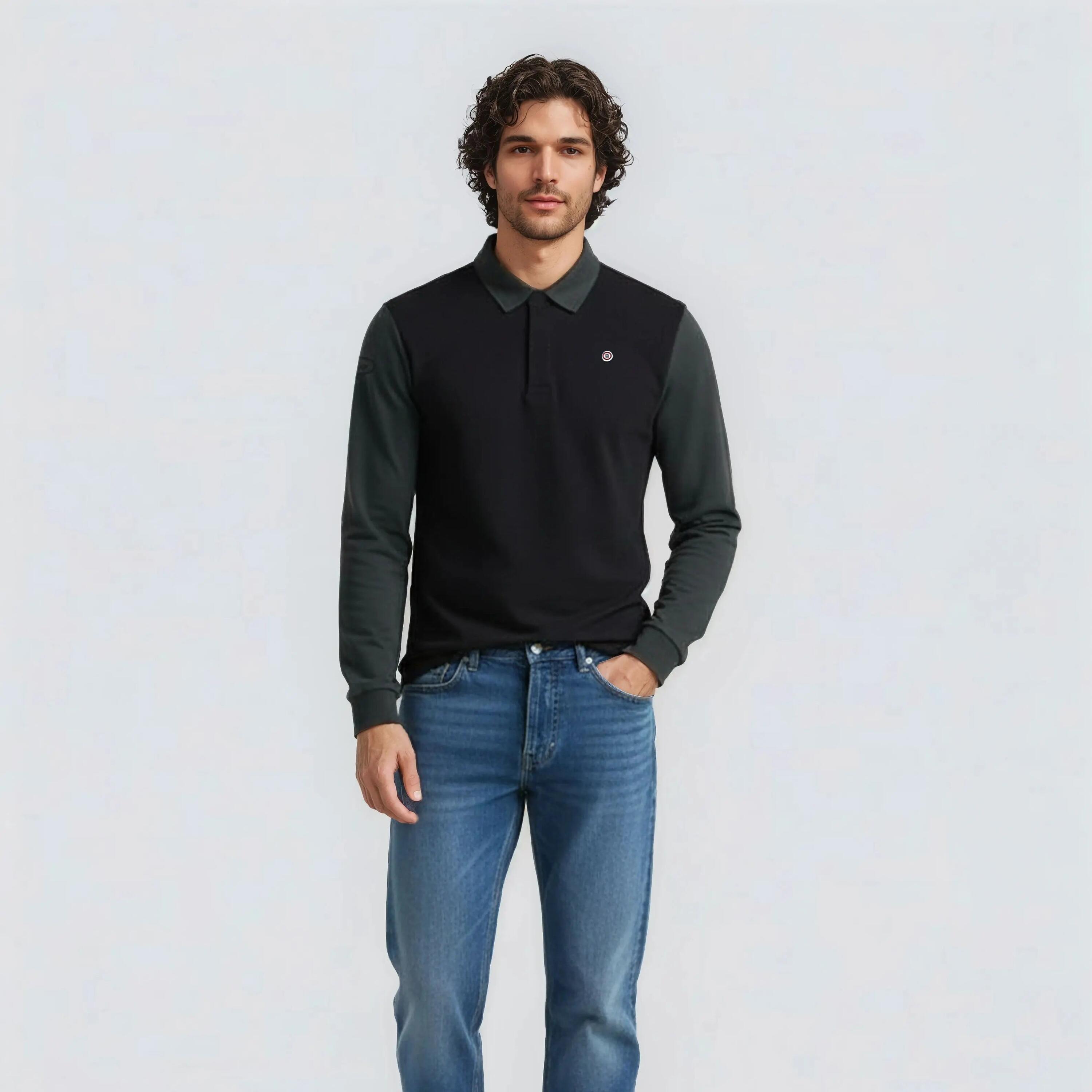 Polo Livio in cotone a maniche lunghe 2/3