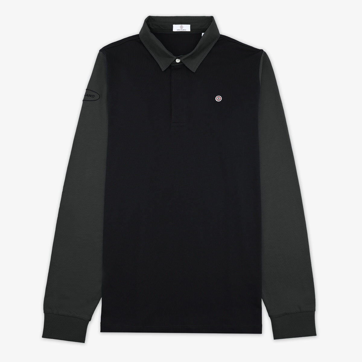 Serge Blanco - Polo Manches Longues En Coton Noir Livio - Chemise Manches Longues - Noir - Decathlon