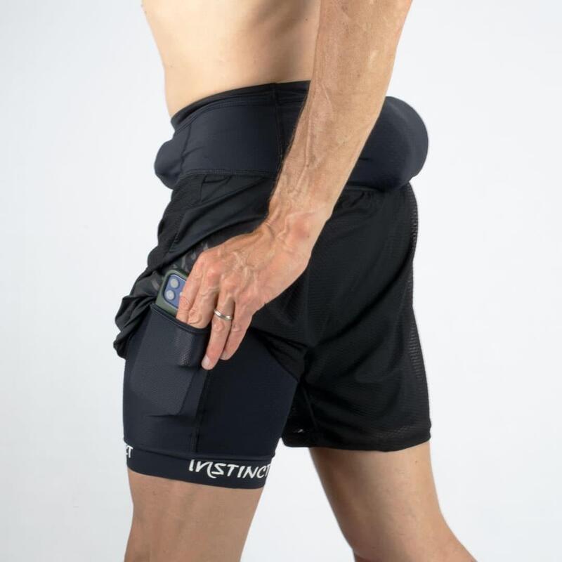 Instinct - Trail Short Ultra Race - 2-in-1 unisex - negru