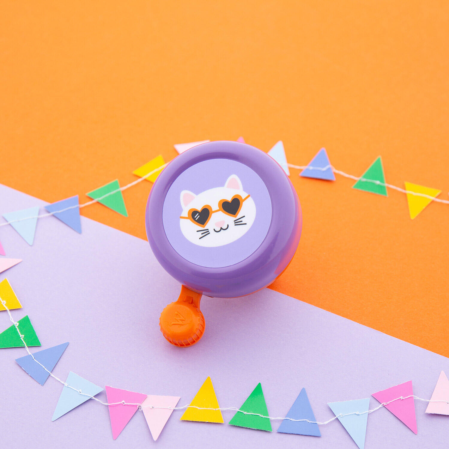 Qibbel Widek Explorer campanello bambini Funky Cat arancione/viola. 2/2