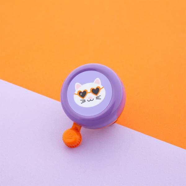WIDEK Explorer Funky Cat dzwonek dziecięcy pomarańczowo-fioletowy