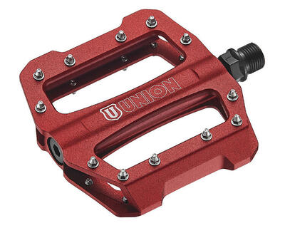 Union sp1300 aluminium bmx-pedalen met druklager in rood