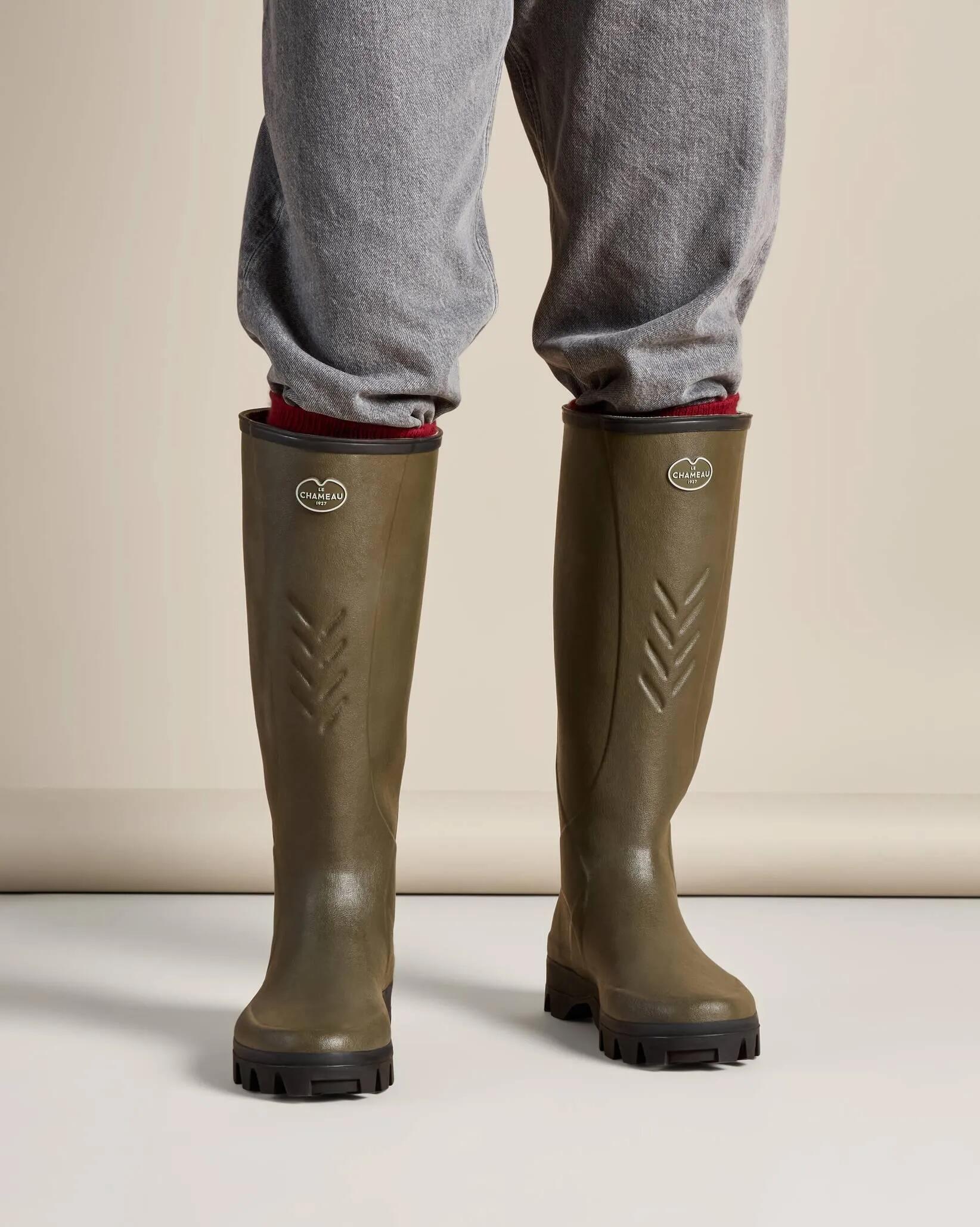Bottes Cérès Le Chameau Doublées de Jersey Vert Chameau - 40 6/6