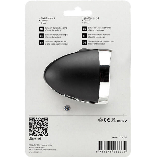 Phare Simson luxueux classique 30lux noir 5/5