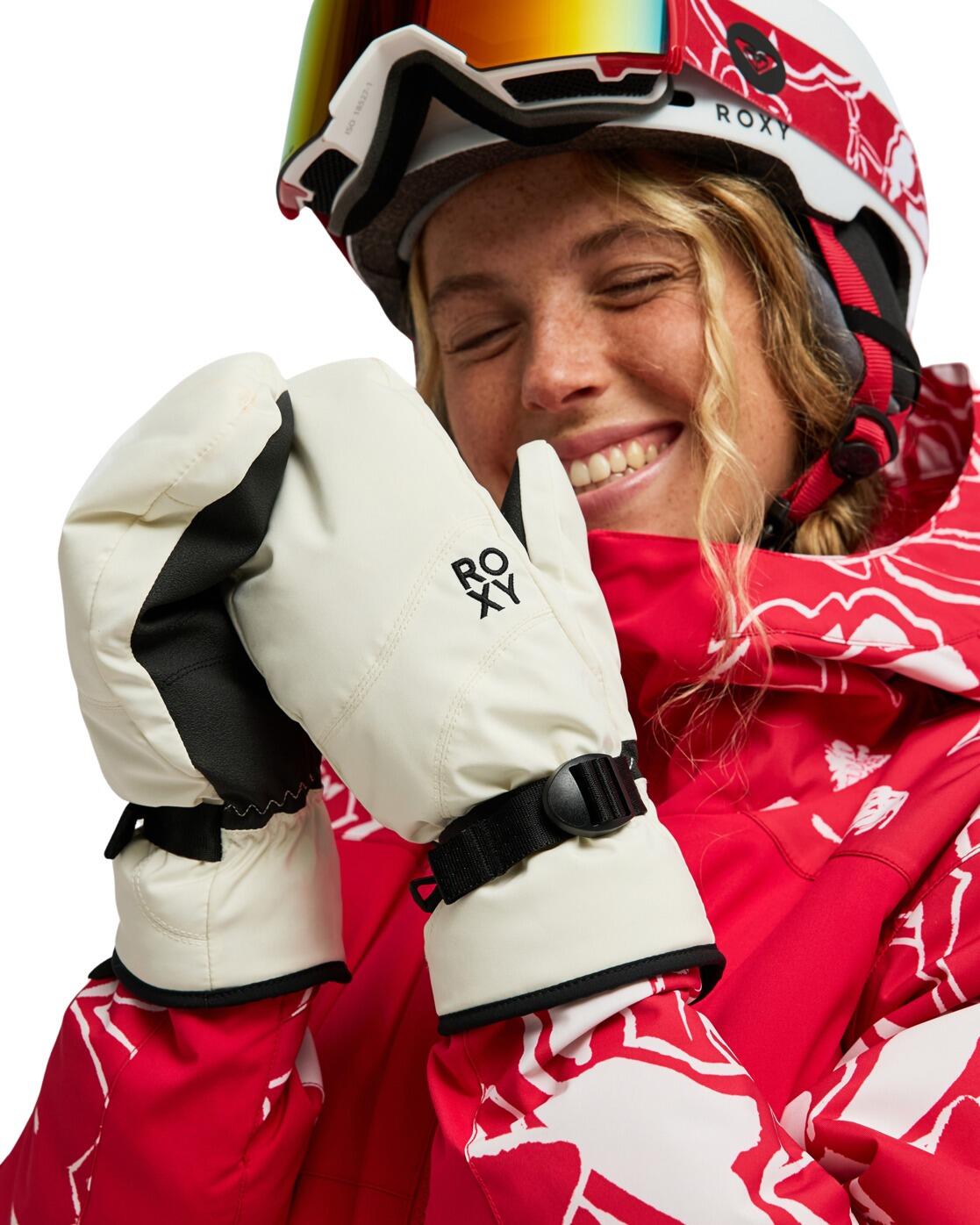 Guantes técnicos de snow ROXY JETTY SOLID Blanco Mujer 2/4