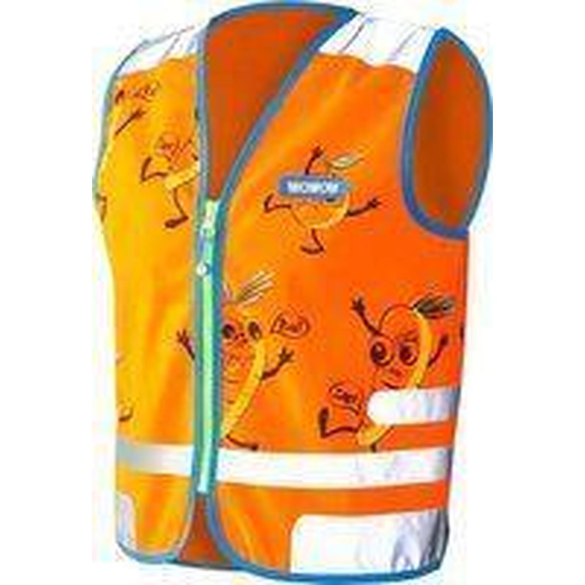 Wowow Gilet Réfléchissant Enfant Comic Veggie Taille L Orange