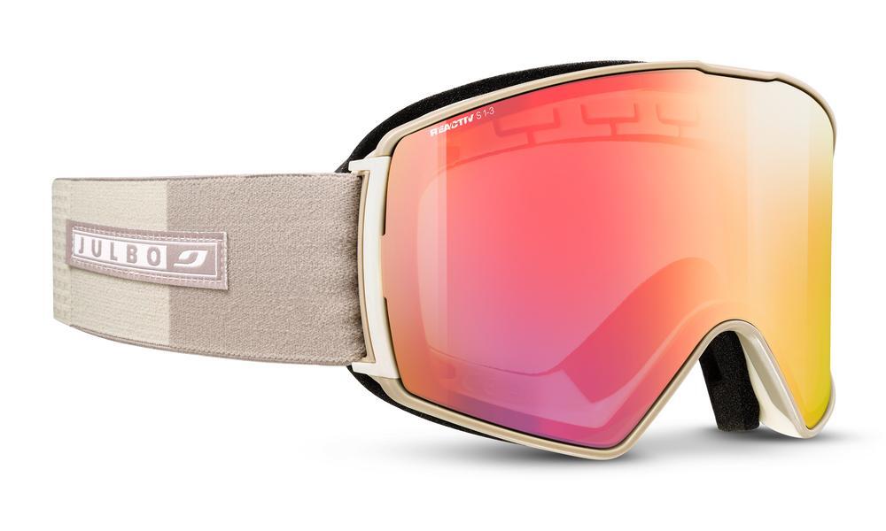 Masque de ski et de snowboard enfant et adulte - Beige / Marron LAUNCHER REACTIV 2/5