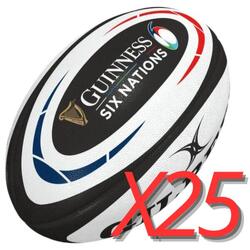 25 Ballons de Rugby Gilbert Réplica Guinness 6 Nations