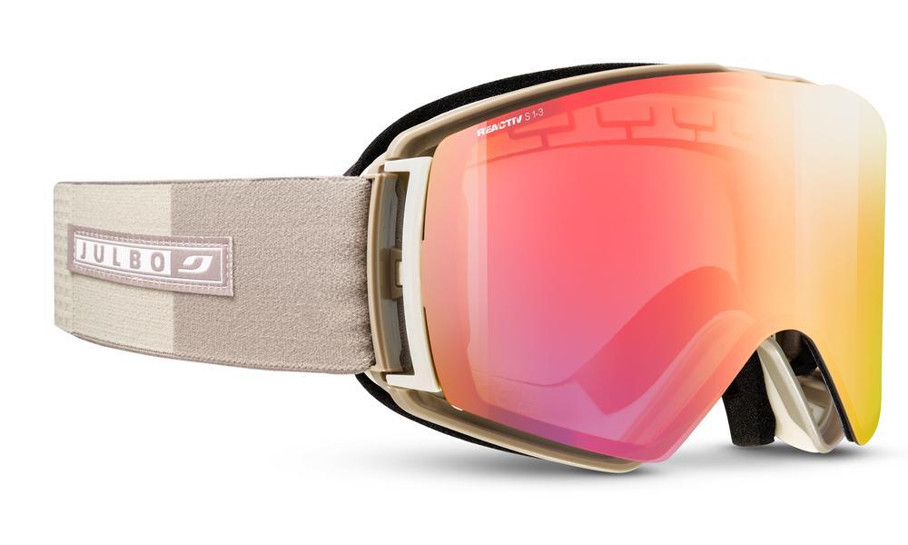 Masque de ski et de snowboard enfant et adulte - Beige / Marron LAUNCHER REACTIV 1/5