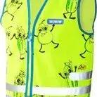 Wowow Kids Reflective Vest Comic Veggie — Size L Green with Reflective Zones.