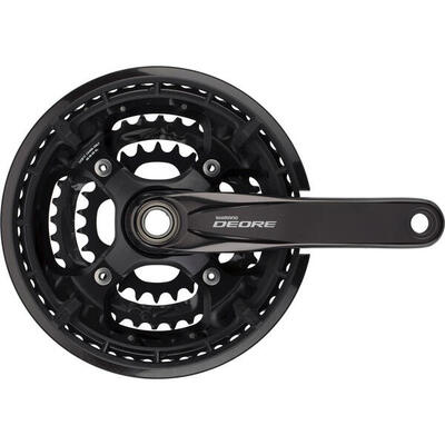 Guarnitura Shimano Deore 3x10 175mm 26/36/48t nera OEM.