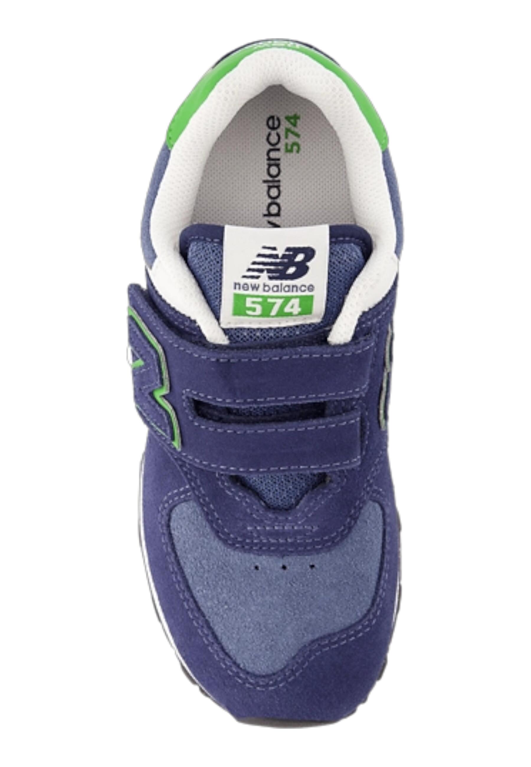 New Balance PV574QBL Scarpe Bambino Running Blu/Verde - Taglia 33 3/5