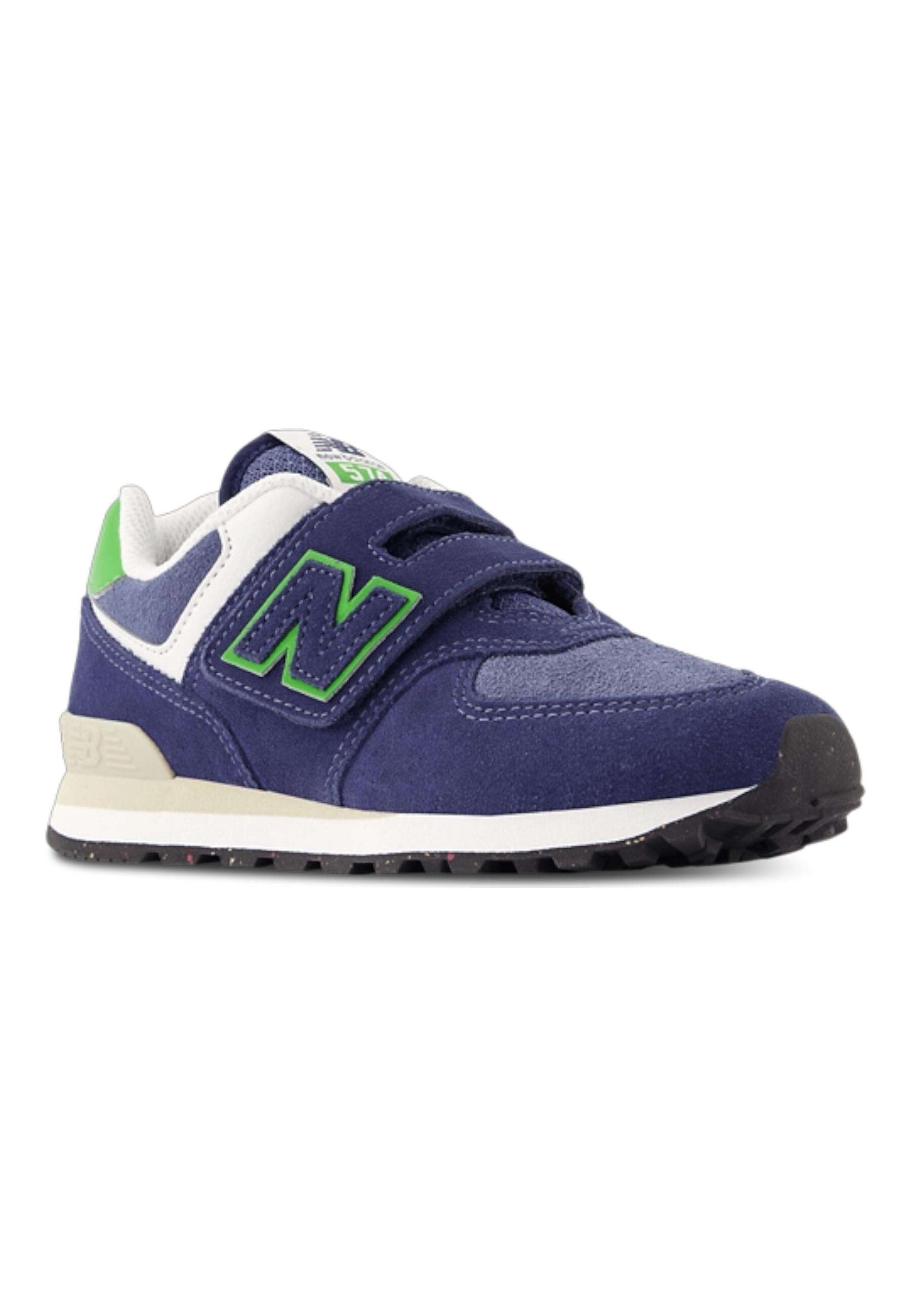New Balance PV574QBL Scarpe Bambino Running Blu/Verde - Taglia 33 2/5