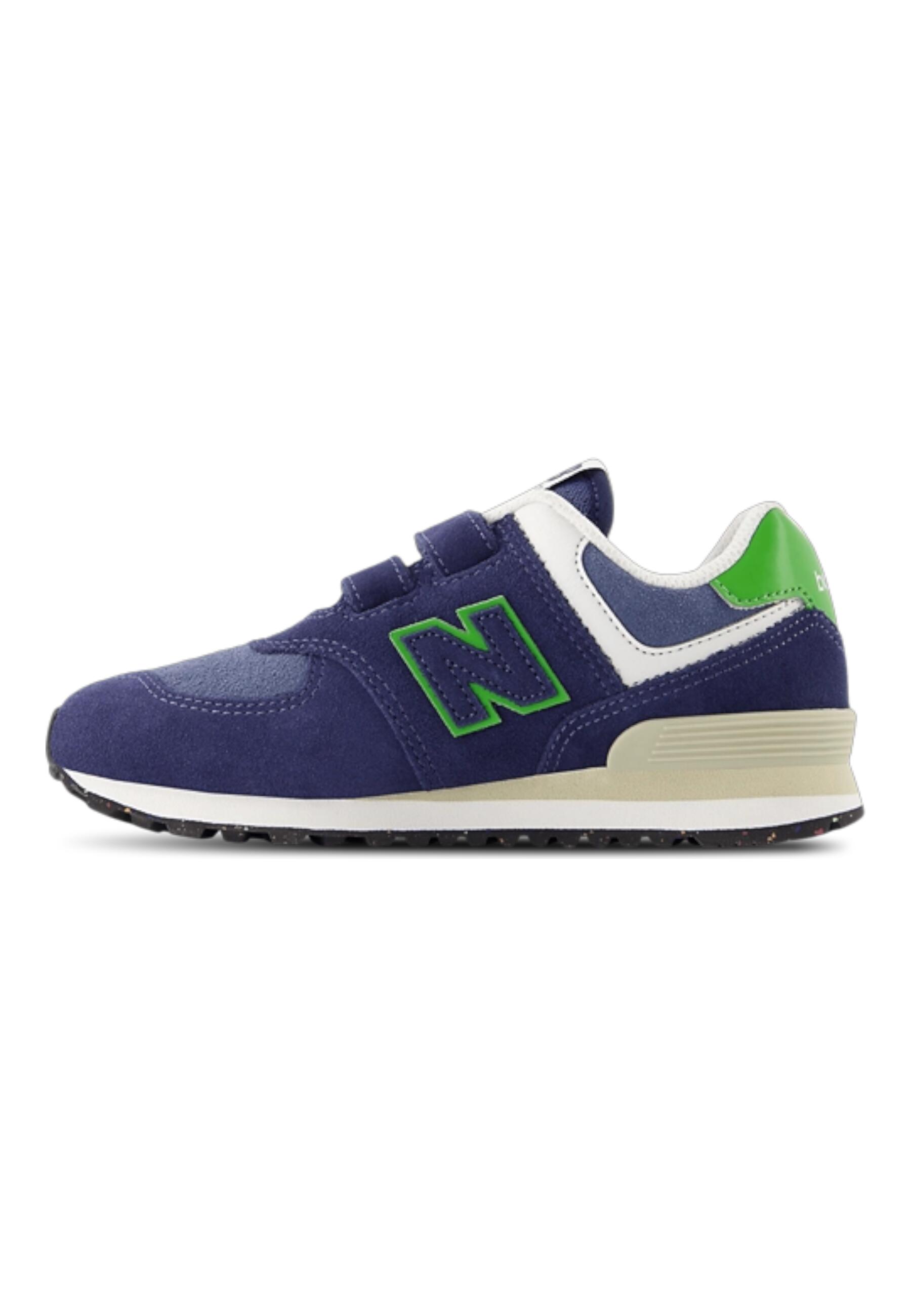 New Balance PV574QBL Scarpe Bambino Running Blu/Verde - Taglia 33 4/5