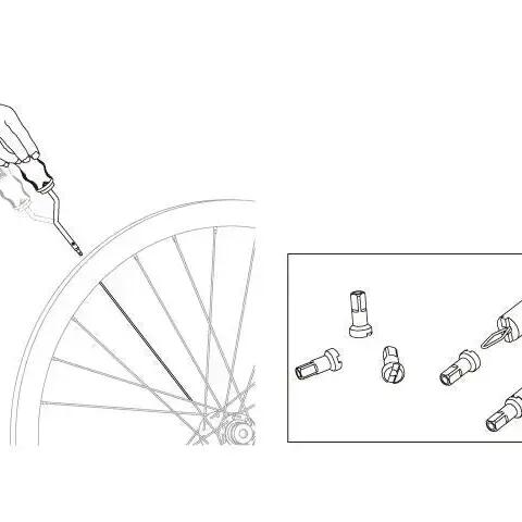 IceToolz 12S5 Rotating Spoke Nipple Wrench for High Rims.