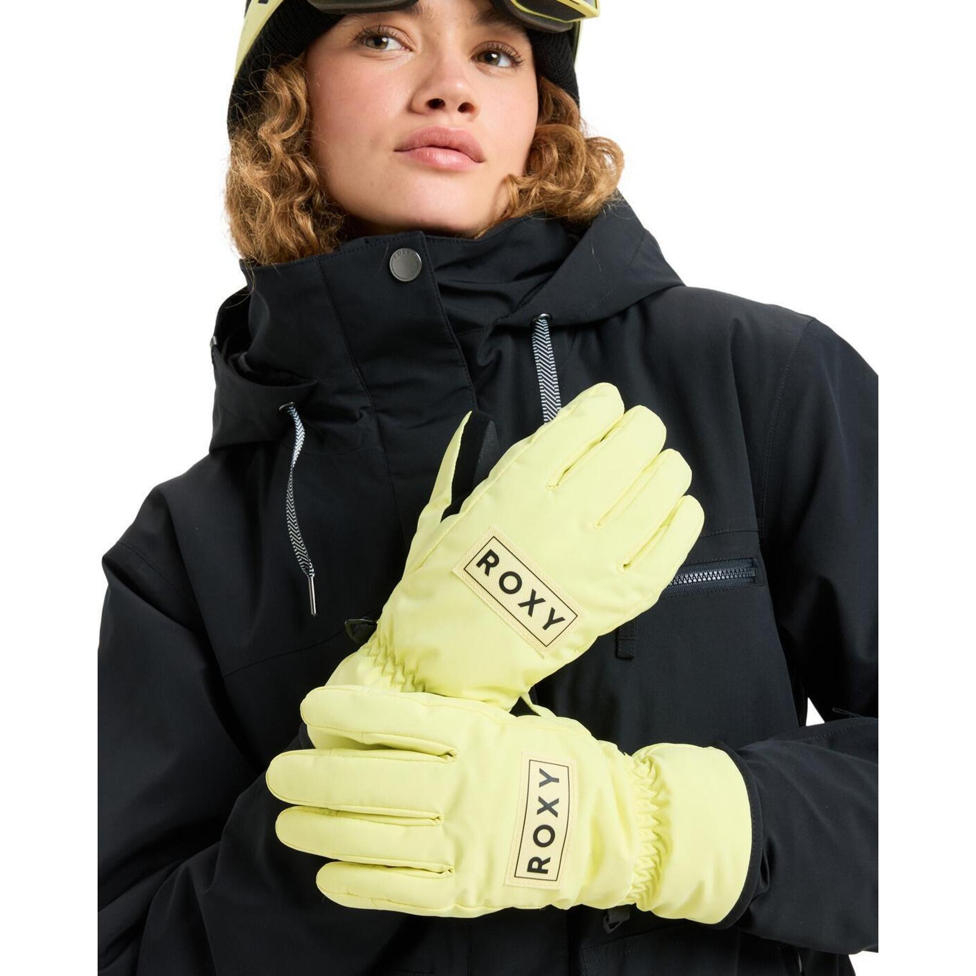 Roxy - Gants Techniques Ski/snowboard Freshfield Jaune Femme - Elastique Stop Ski - Jaune - 19 - Decathlon