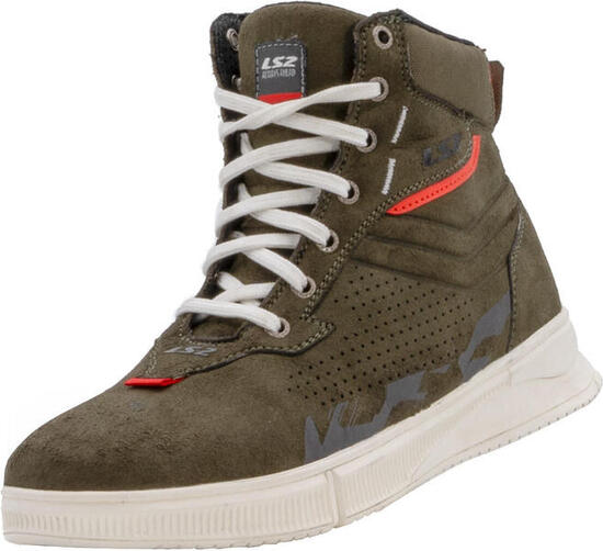 Stivali LS2 Chrome impermeabili uomo mid-height verdi misura 43.