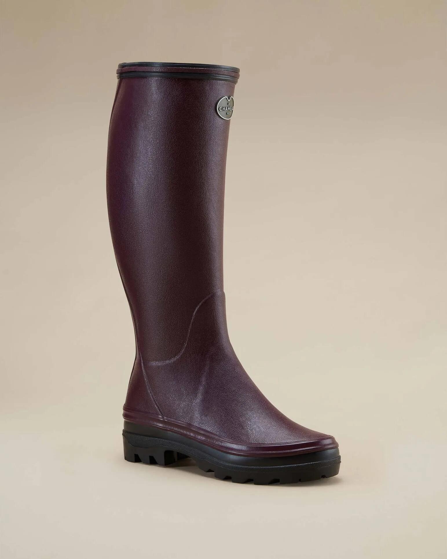 Bottes Giverny Femme Le Chameau Doublées Jersey Cherry - 43 2/6