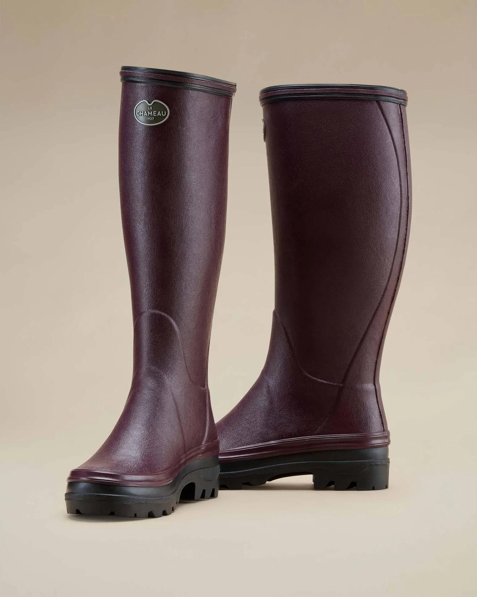 Bottes Giverny Femme Le Chameau Doublées Jersey Cherry - 43 6/6