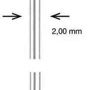 Alpina stainless steel bicycle spokes, 2 x 294 mm.