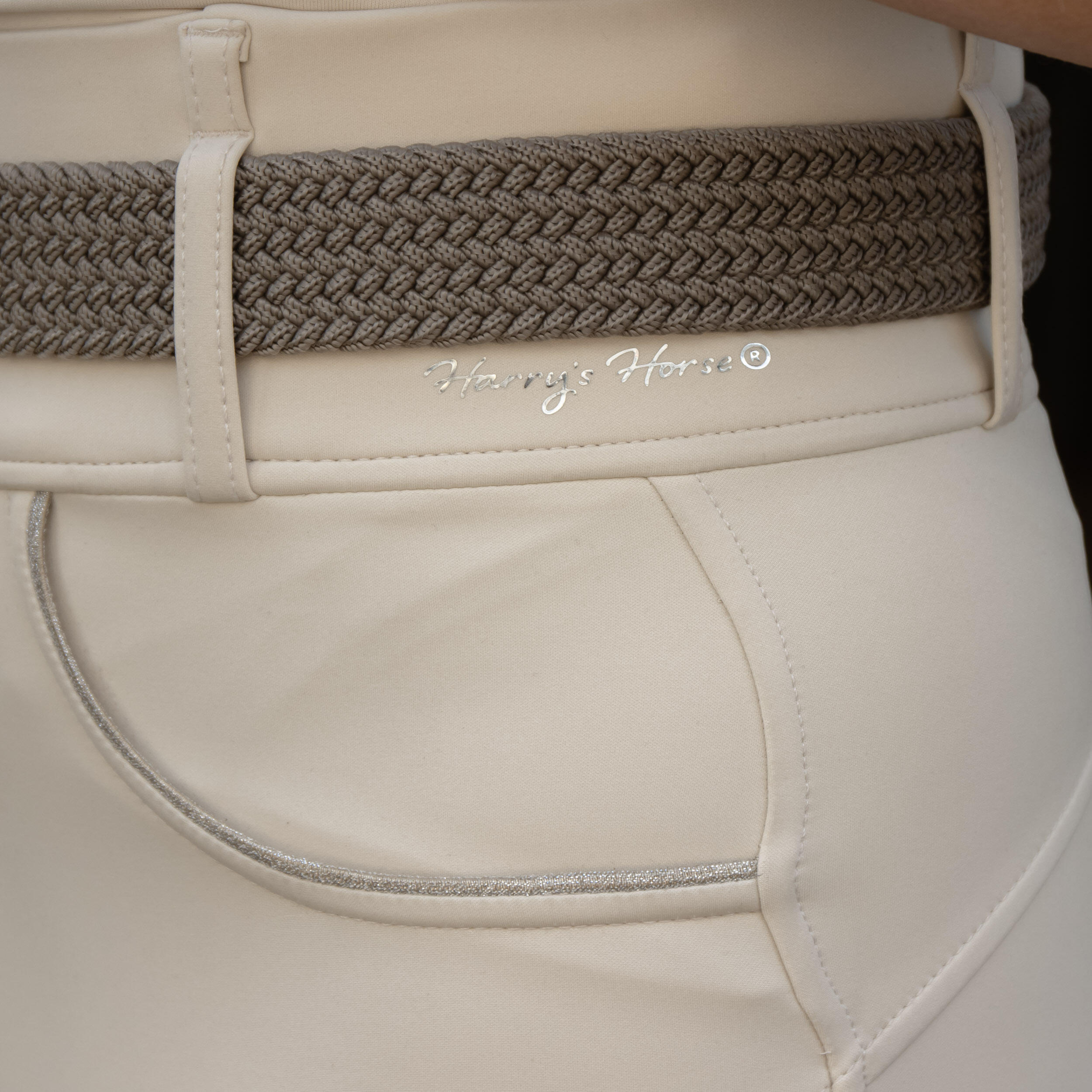Turnierhose full grip Damen Harry's Horse Eqs Ivory 2/3