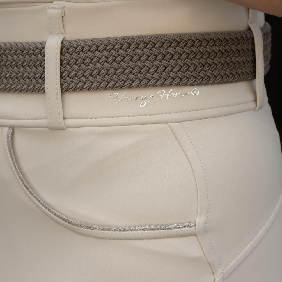 Damskie spodnie konkursowe o pełnej przyczepności Harry's Horse Eqs Ivory