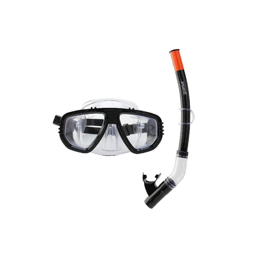 Set de snorkel SportX para adultos, 4 estrellas, con funda 3/3
