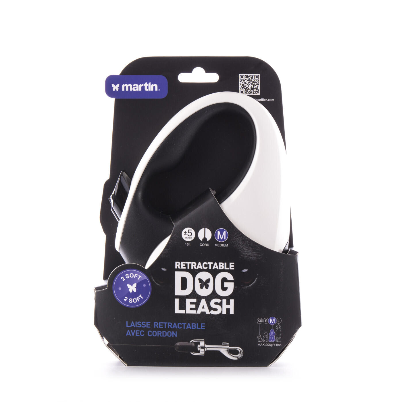 Laisse pour chien cordon Martin Sellier 2 Soft M 2/2