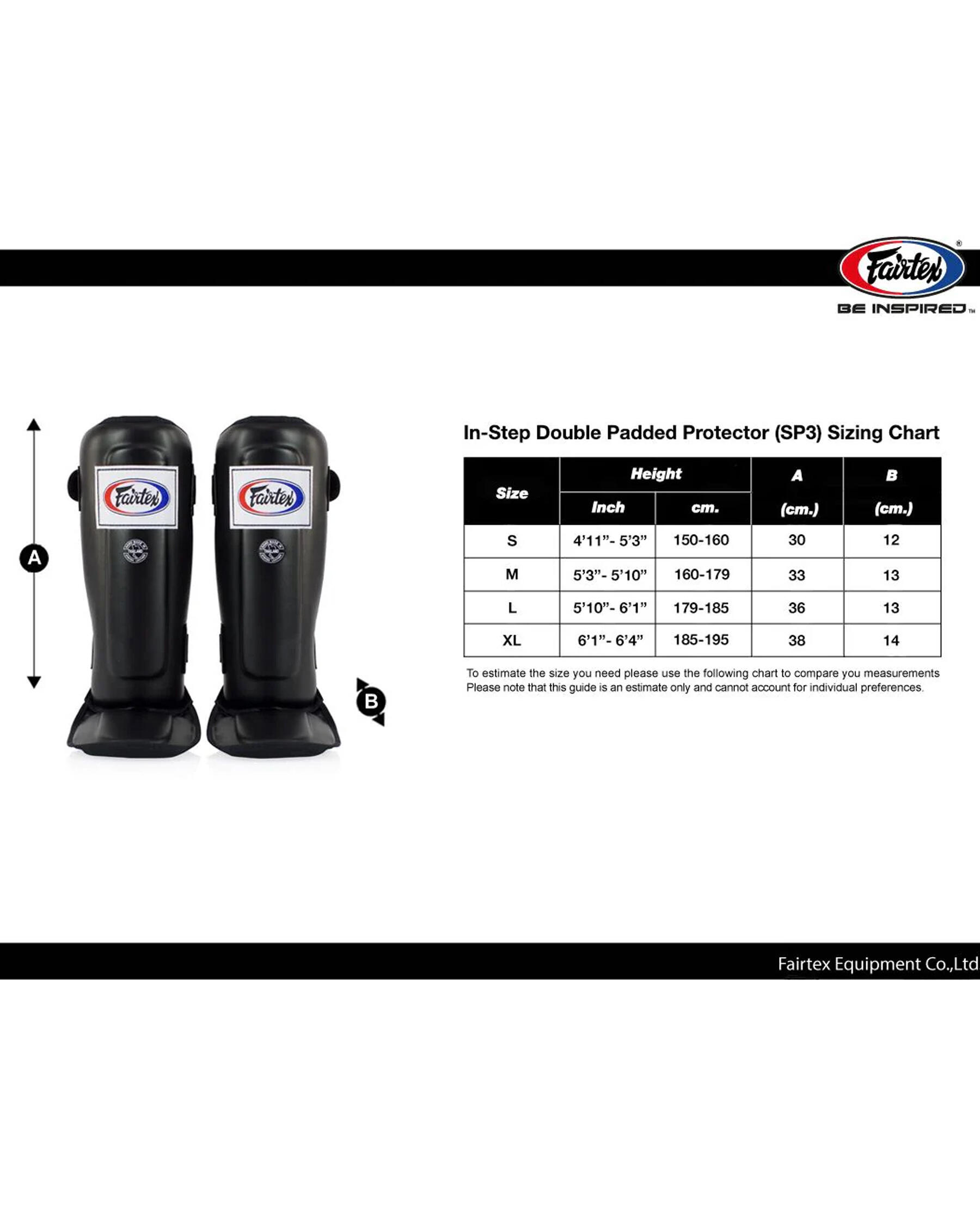 Fairtex Schienbein und Spannschoner - Instep Shin Guard SP3, Schwarz M 4/4