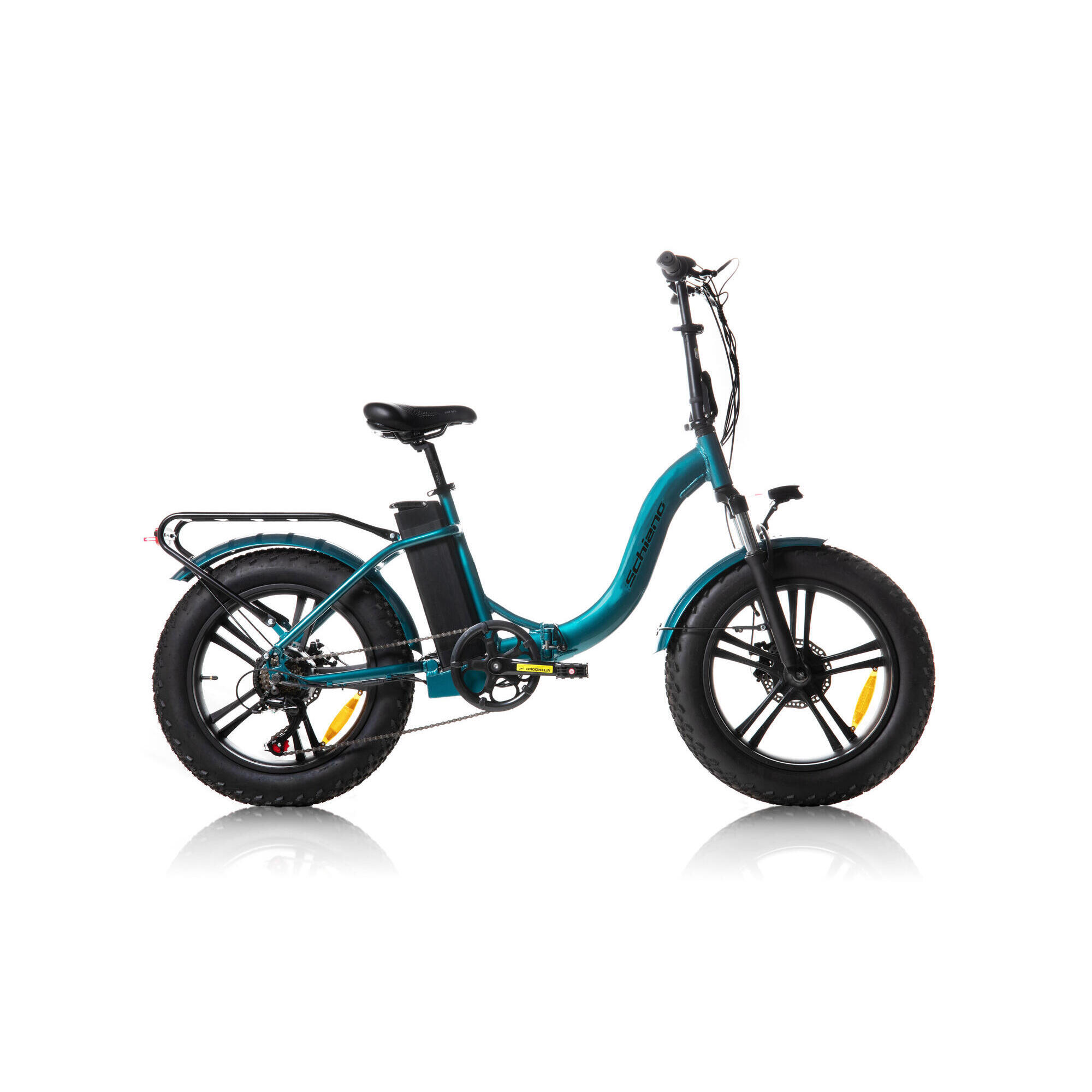 F.LLI SCHIANO Hliníkový fatbike, nízký rám, odpružení, baterie 13Ah