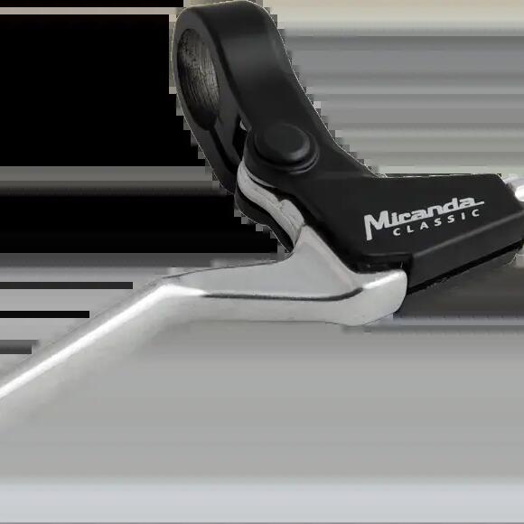Miranda 3-Finger Brake Lever Set — Black / Matte Silver.