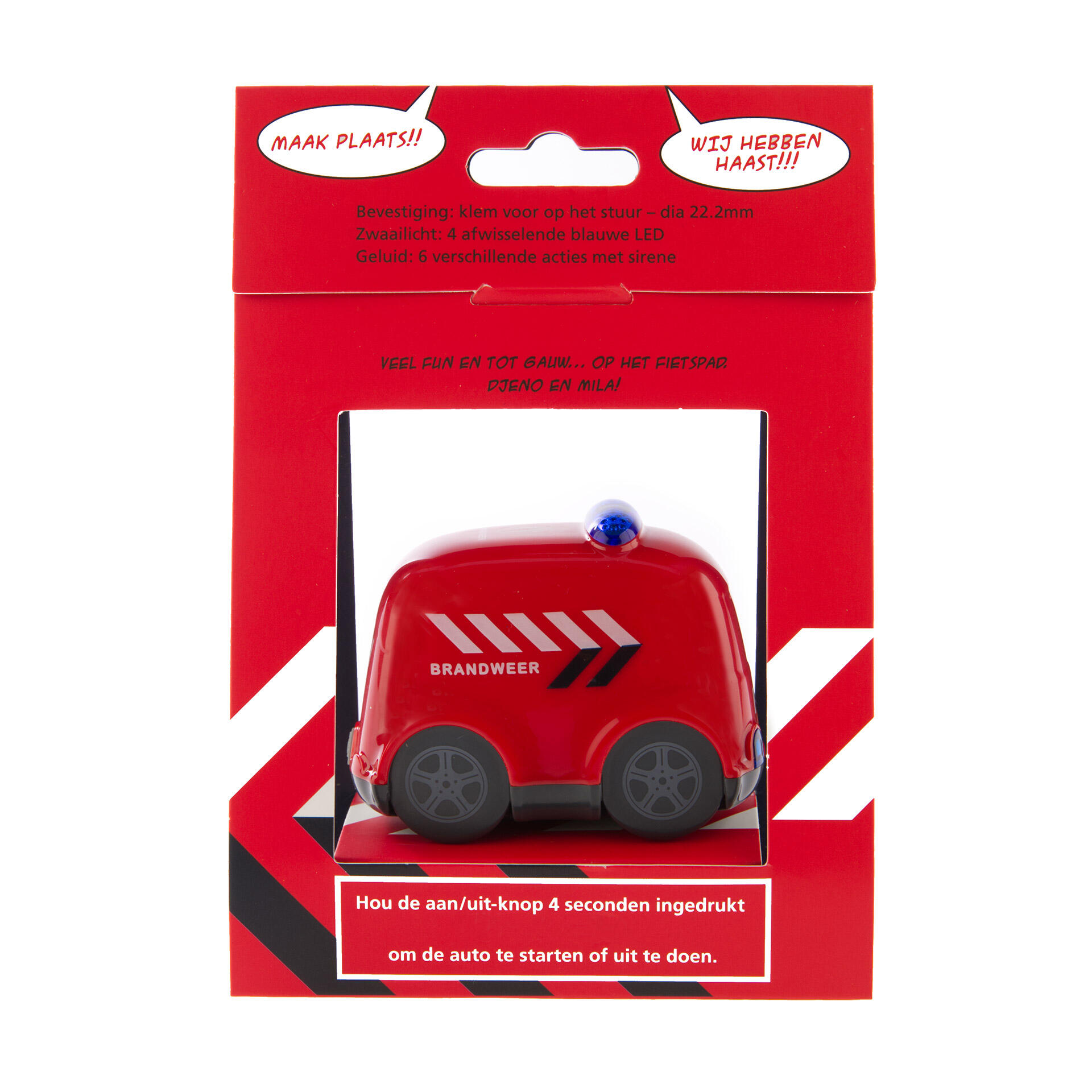 Campanello bici PexKids Perry con sirena e luci lampeggianti. 4/6
