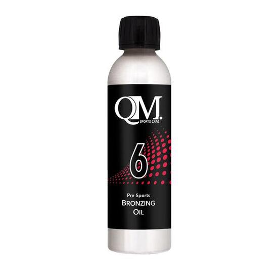 QM Sports Care Aceite Bronceador 6 Botellas de 200 ml para Músculos Flexibles