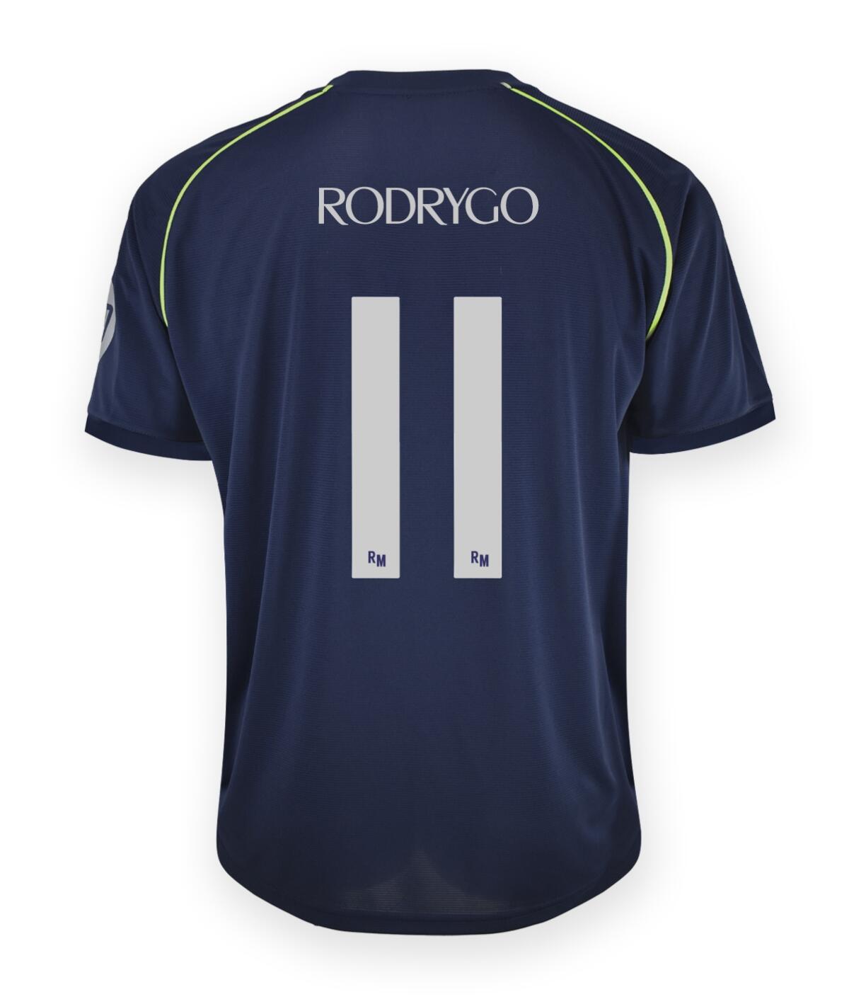 Camiseta Adulto Rodrygo Real Madrid Segunda Equipación Réplica Oficial 25/26 2/7