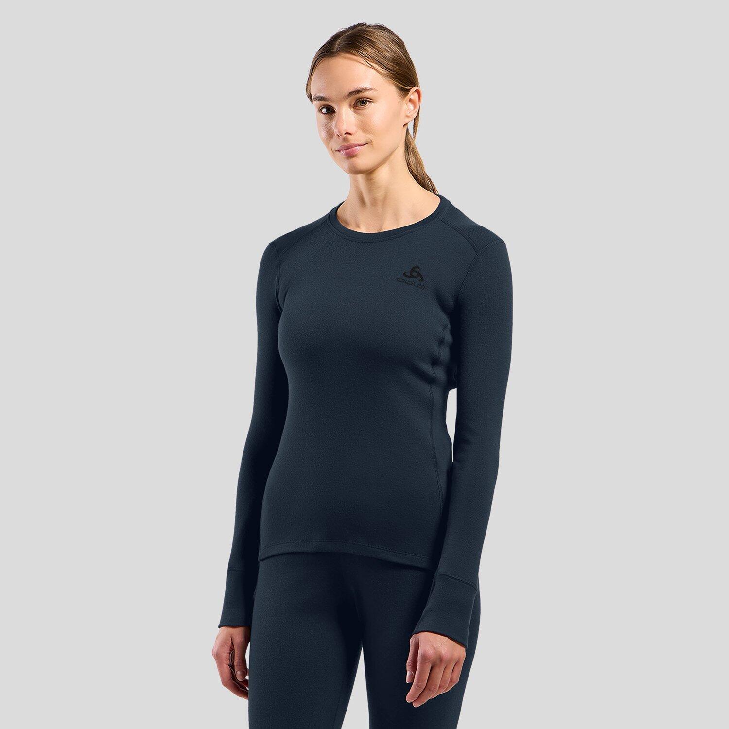 Odlo - Haut Technique À Col Rond En Laine Mérinos 260 Natural Odlo - T-shirt Manches Longues - Bleu - Decathlon