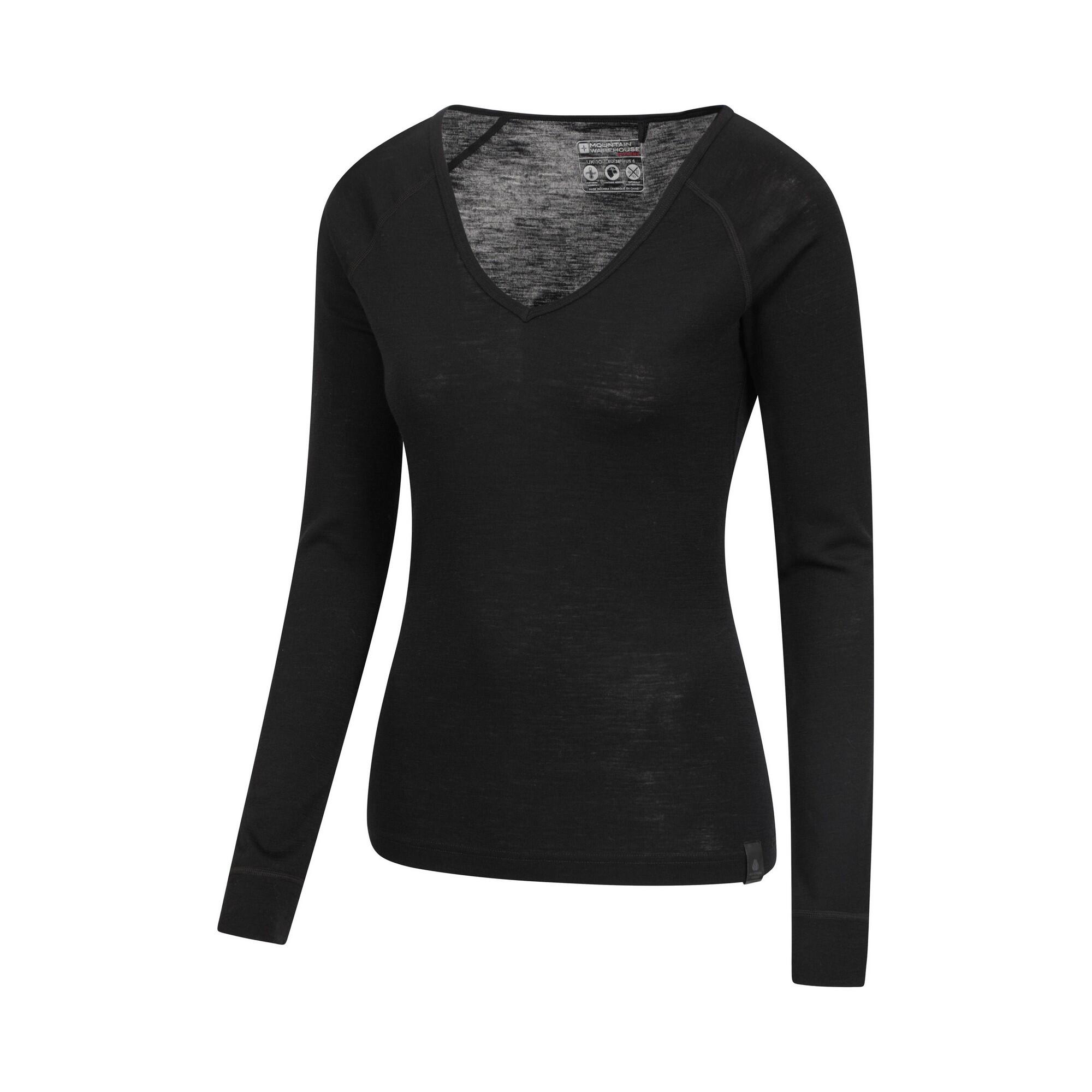 Top Scollo A V Donna Mountain Warehouse Nero 2/4