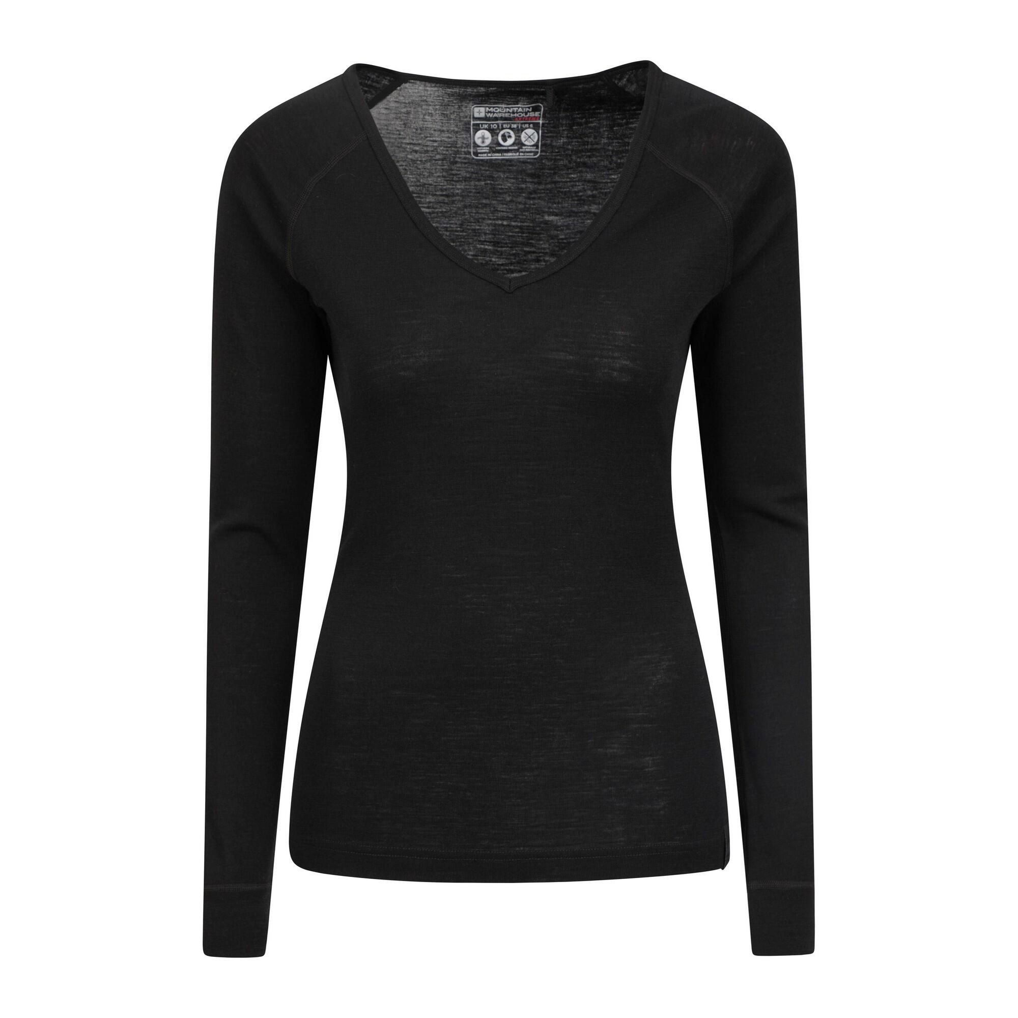 MOUNTAIN WAREHOUSE Top Scollo A V Donna Mountain Warehouse Nero