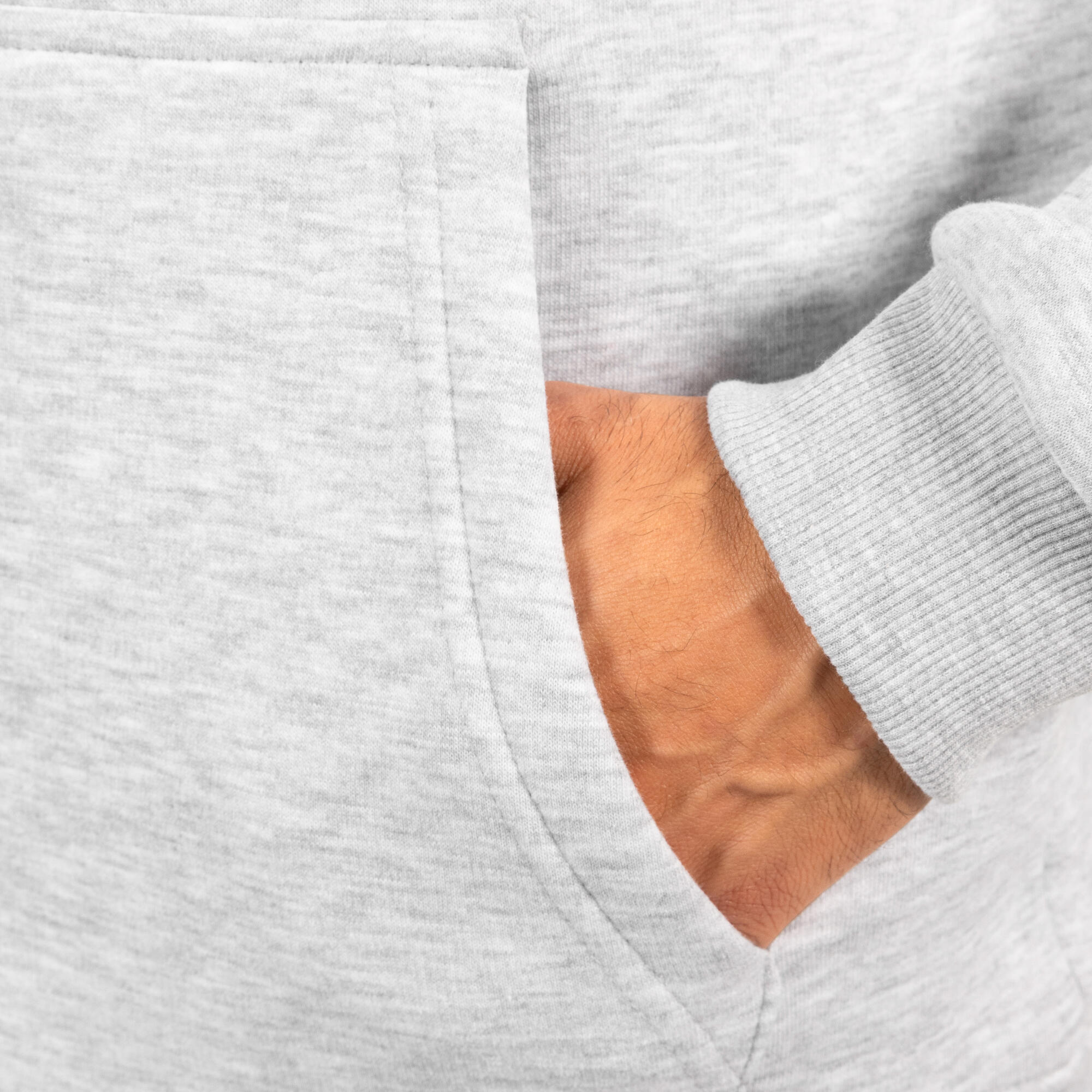 Herren Zip Hoodie Yasin Grau Melange 5/5