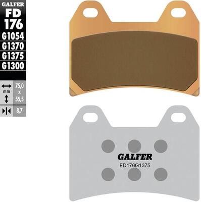 GALFER Bremsbelag FD176 (G1375) - Sintermetall