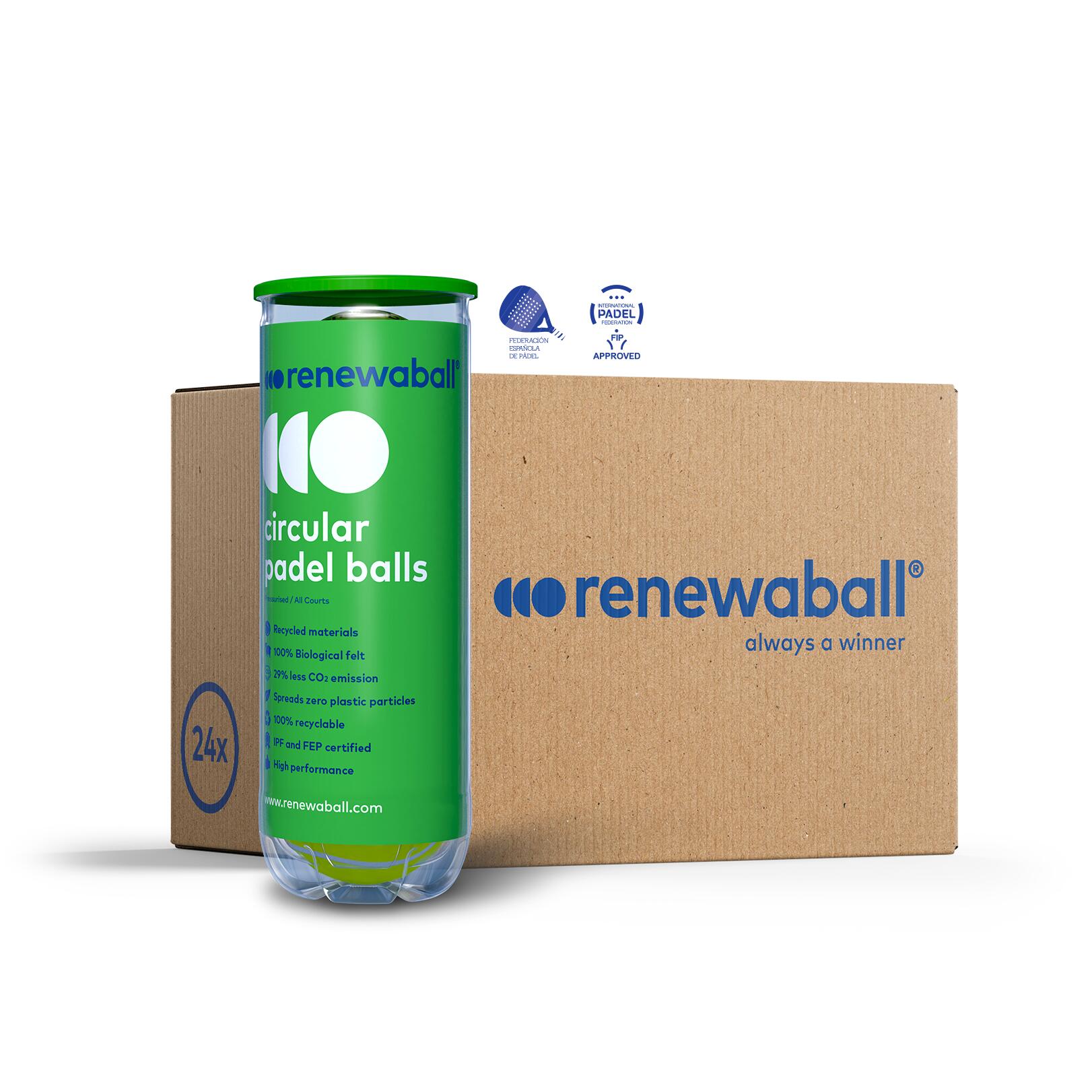 Renewaball - box 24x3 padel balls 1/7
