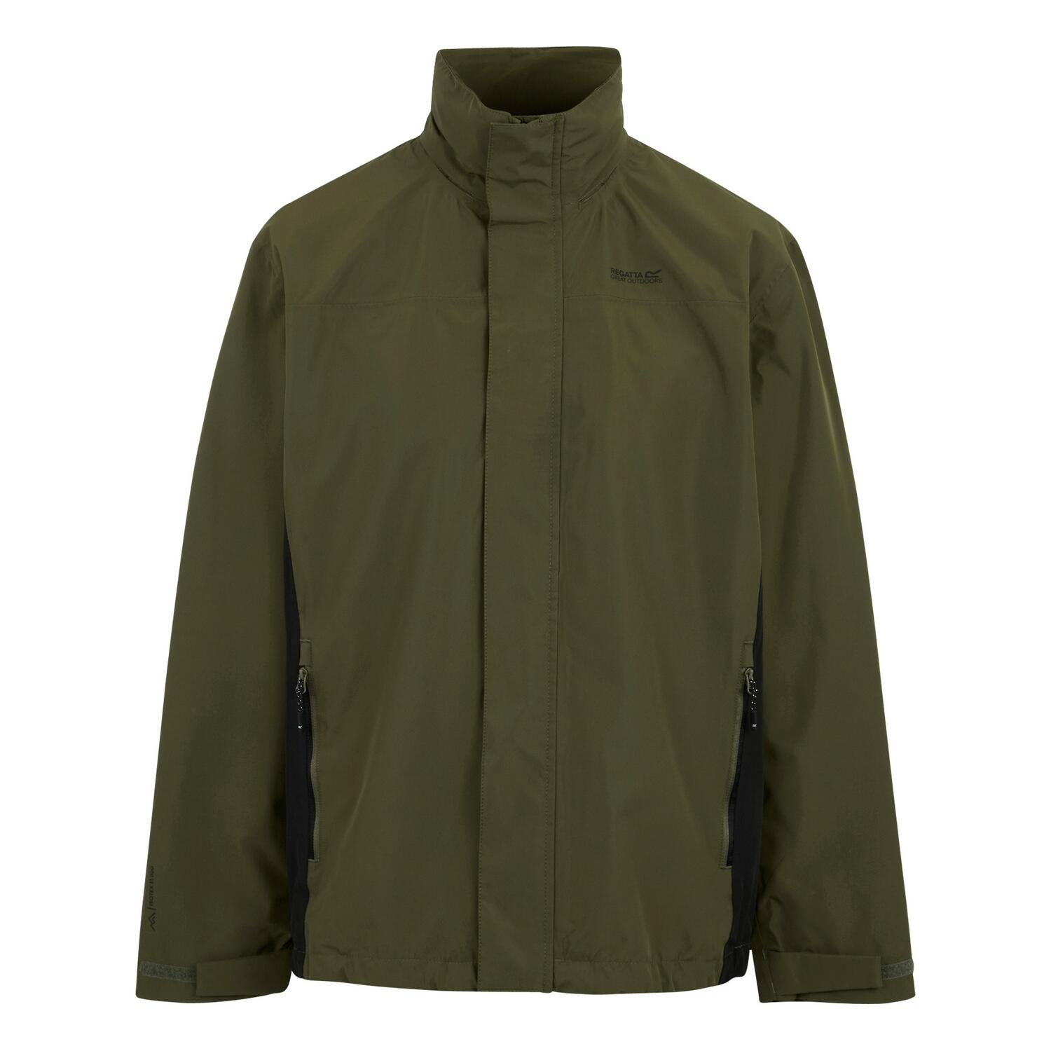 REGATTA Mens Matt II Waterproof Jacket (Olive Green)