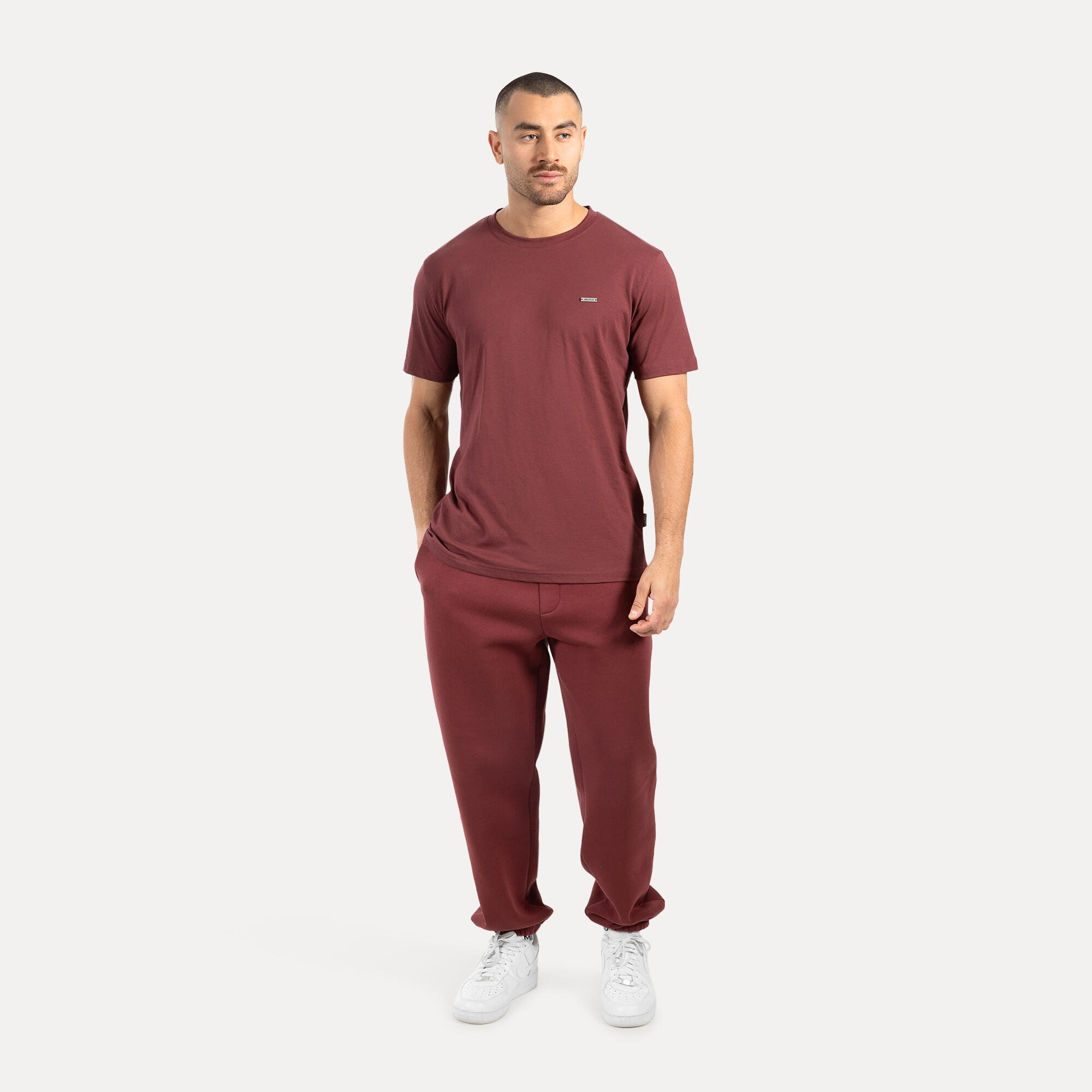 Herren T-Shirt Ilyas Bordeaux 3/5