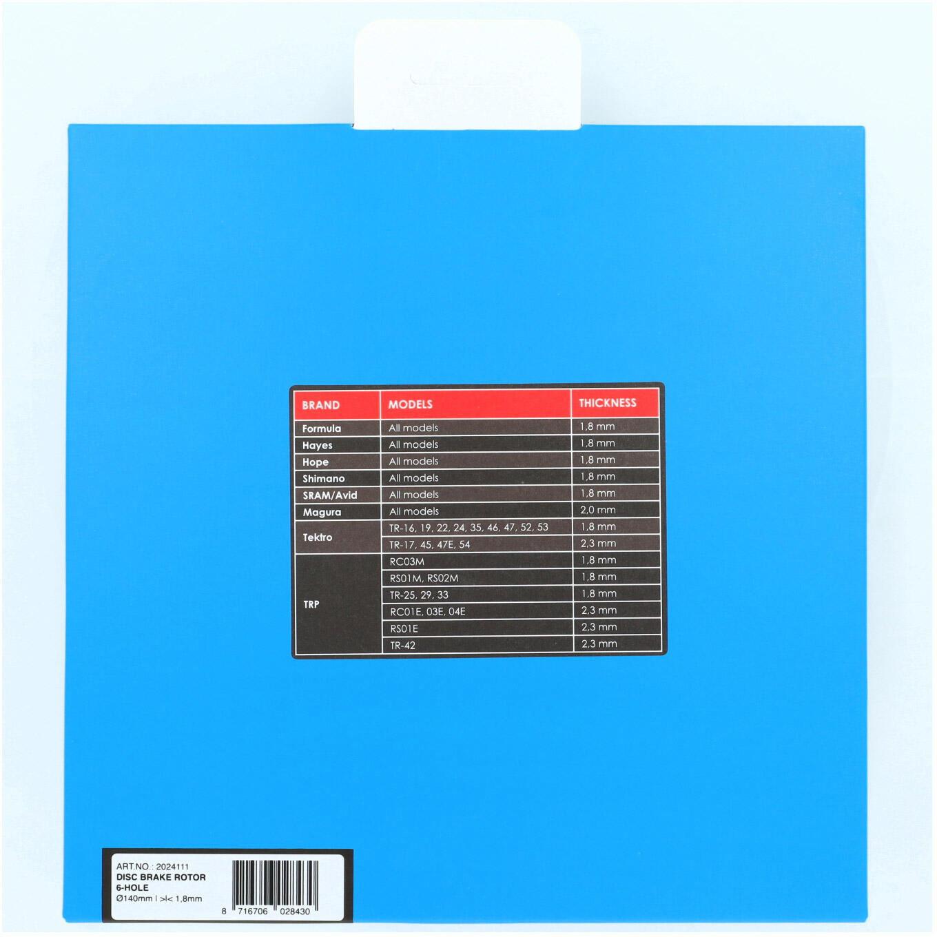Disque de frein Elvedes 6 trous ø140mm d=18mm 3/3