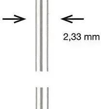 Alpina Bicycle Spokes 2.34 x 288 mm, Zinc-Plated, Pack of 100.