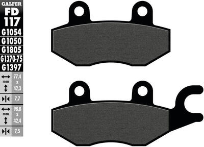 Galfer remblokken fd117 brake pad fd117 g1054 organic