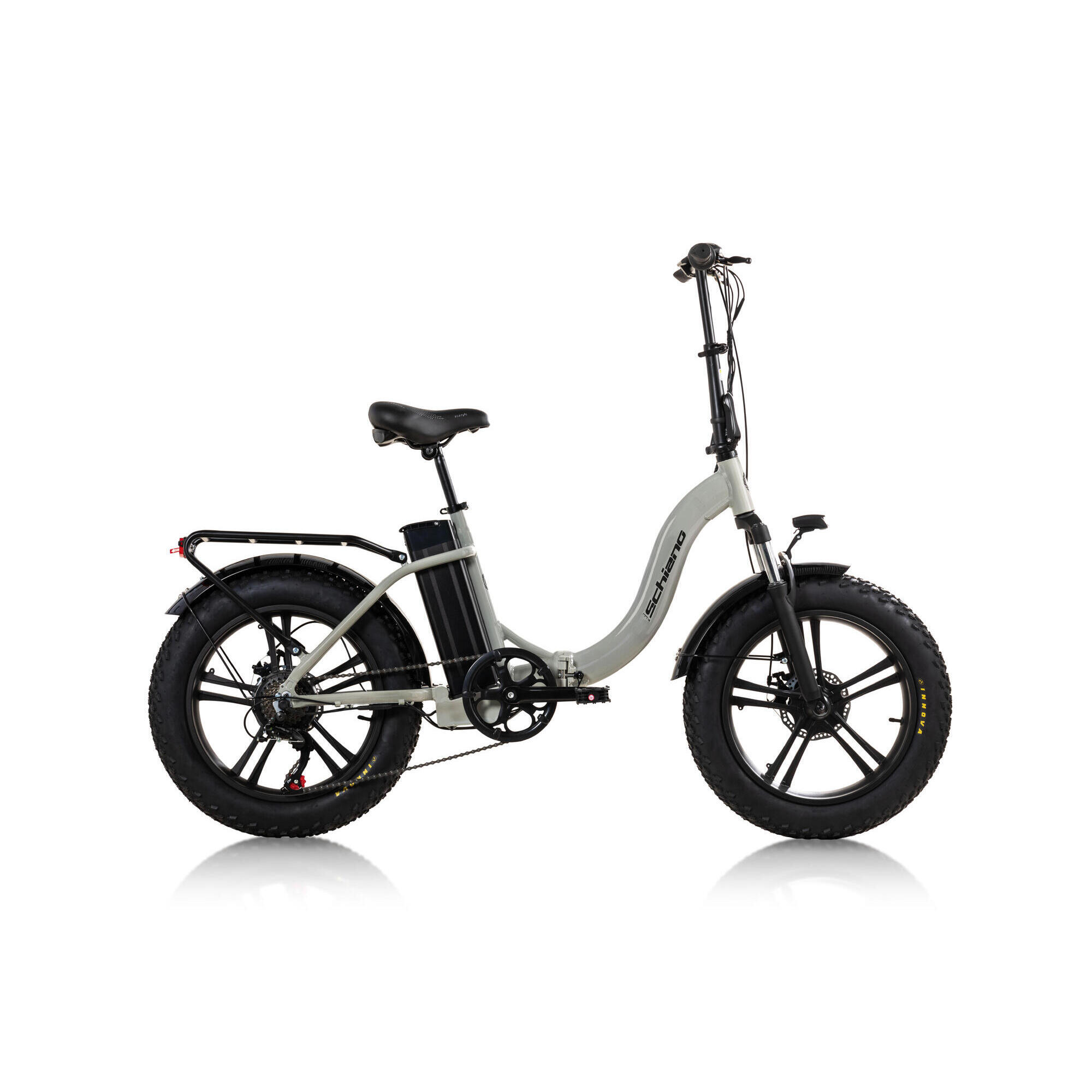 F.lli Schiano - Fat Bike En Aluminium, Cadre Bas, Suspension, Batterie 13 Ah - Vélo Pliant - Gris - M - Wide - Decathlon