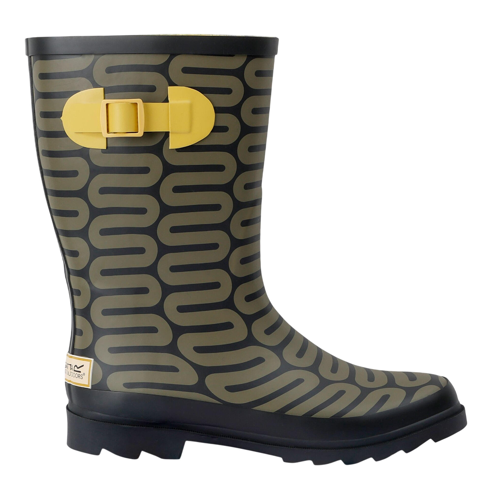 Gummistiefel "Orla Kiely", Drehende Blume Damen Oliv 3/5