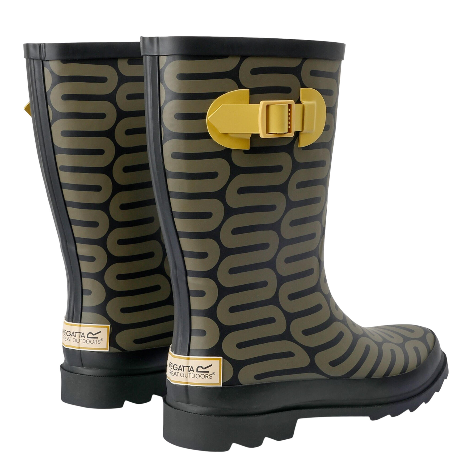 Gummistiefel "Orla Kiely", Drehende Blume Damen Oliv 2/5
