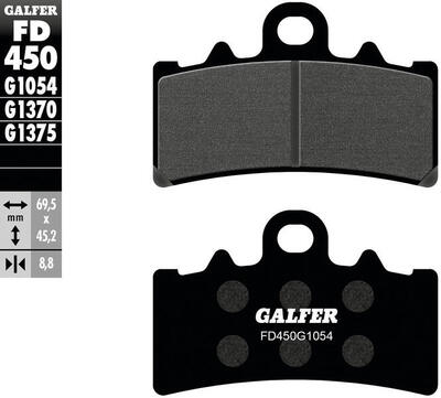 GALFER Bremsbeläge FD450 G1054 organisch